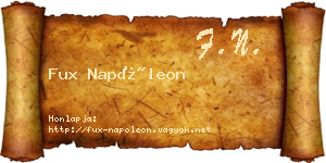 Fux Napóleon névjegykártya